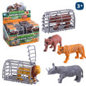 Figurine animale avec jeu de sauvetage en cage pour garçons et filles