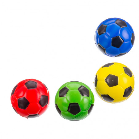 Ballon en mousse design football coloré 10cm. jouer