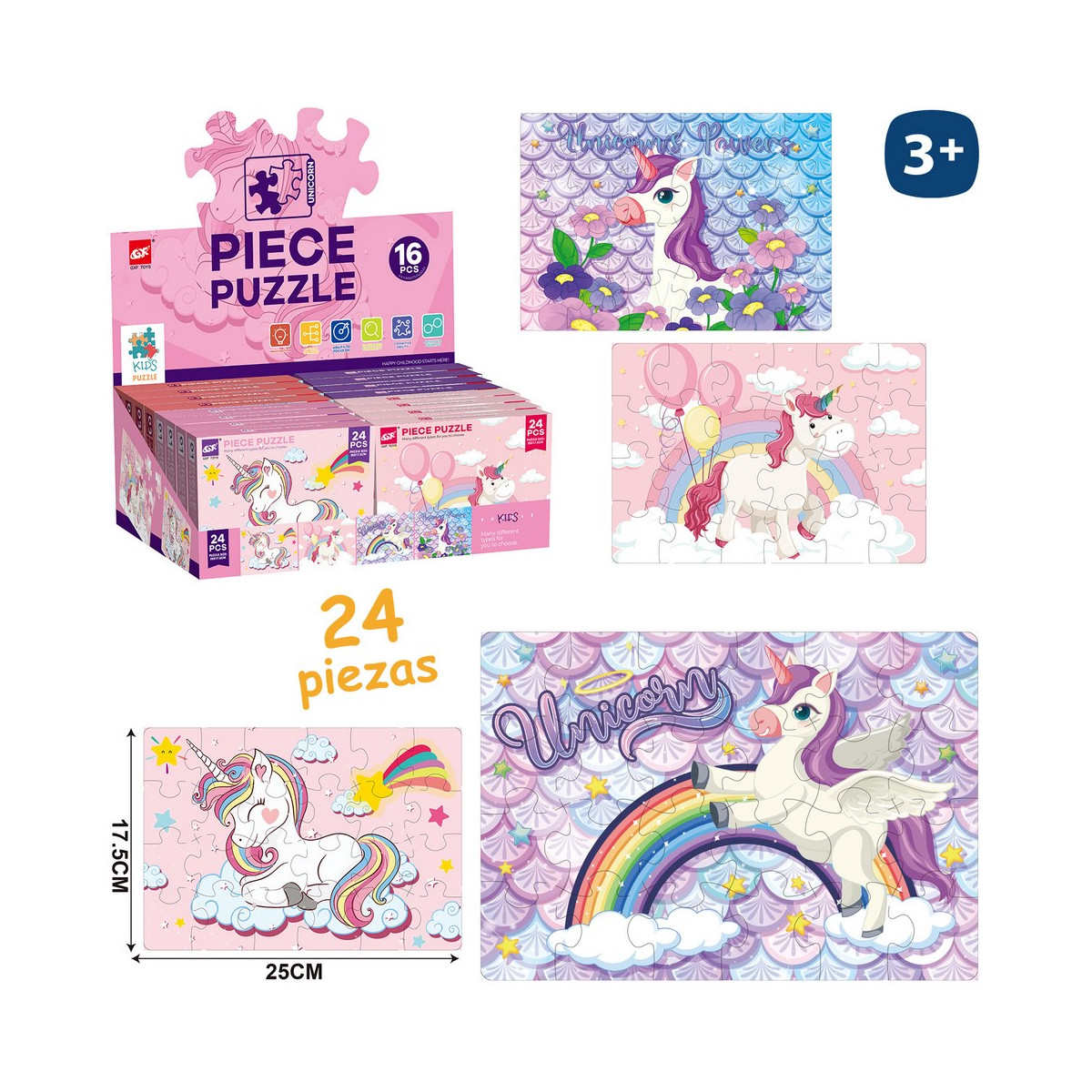 Puzzle enfant Licorne 24 pièces