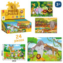 Puzzle 24 pièces animaux sauvages jungle enfants