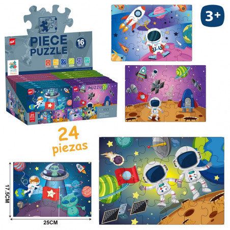 Puzzle 24 pièces Astronautes spatiaux à offrir aux enfants