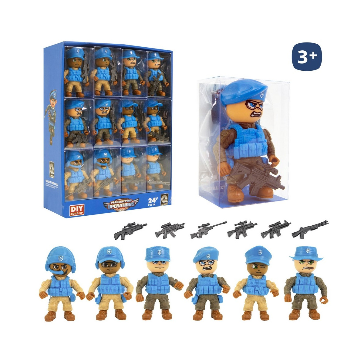 Figurine articulée de la police SWAT avec accessoires