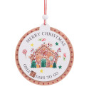 Pendentif en bois avec calendrier de Noël