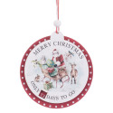 Pendentif de Noël en bois avec calendrier