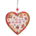 Pendentif coeur ou flocon de neige en bois pour Noël