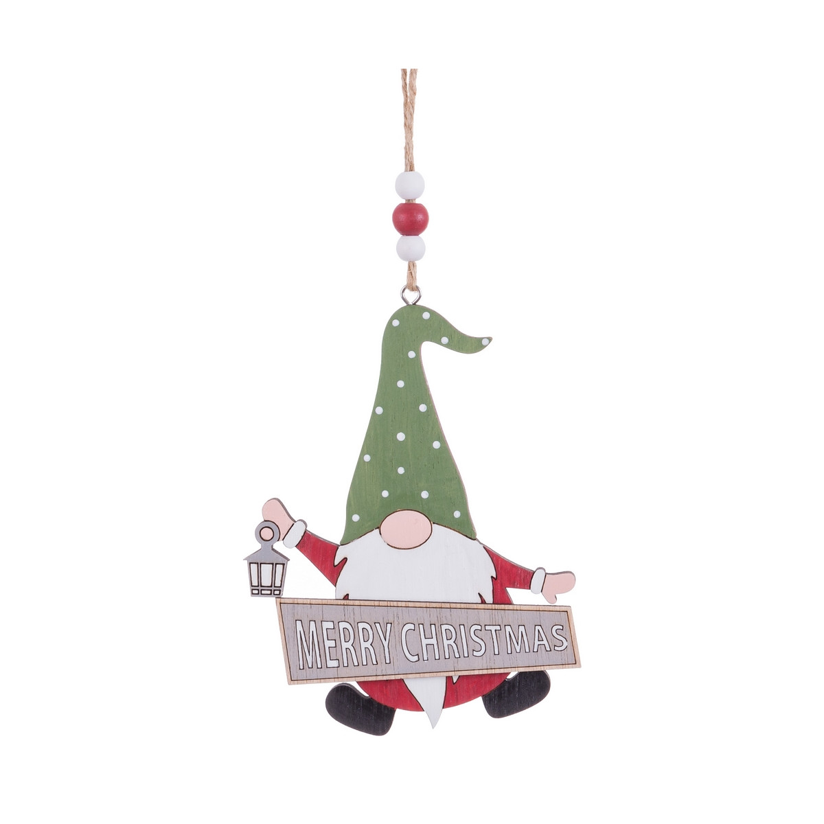 Pendentif en bois en forme de Père Noël