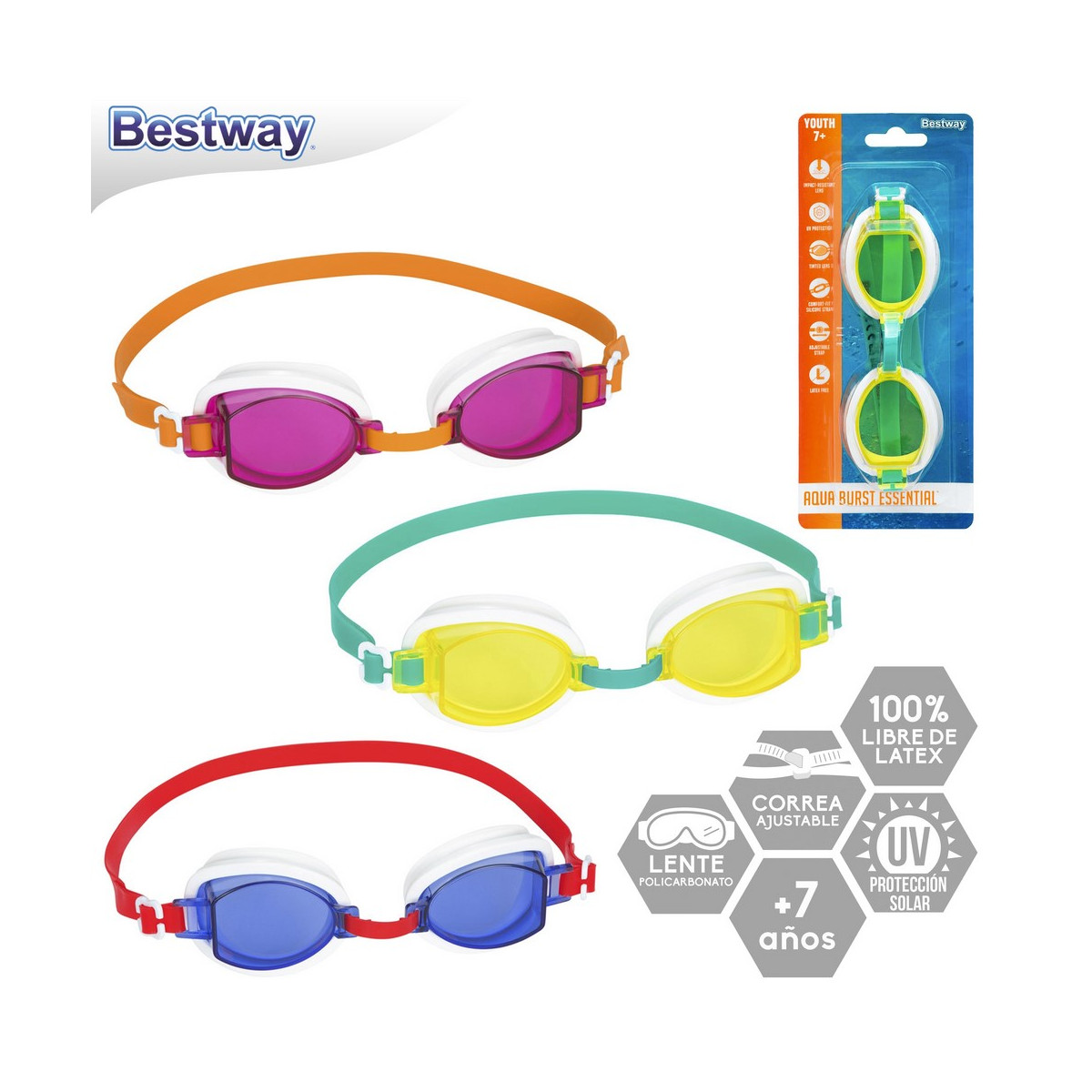 Lunettes de natation junior pour enfants de 7 à 14 ans