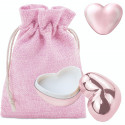 Baume à lèvres rose dans un étui coeur rose avec sac en tissu assorti à offrir lors d événements