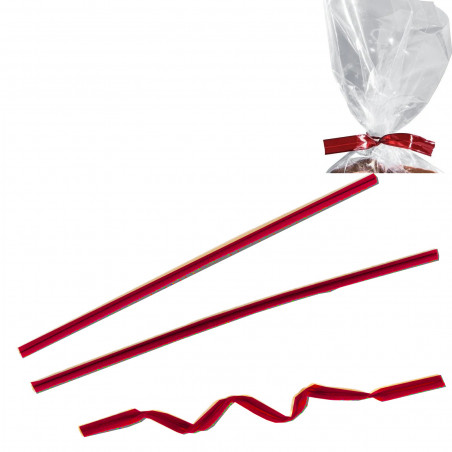 Fermeture pour sacs cadeaux en rouge