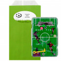 Mini flipper de football dans une enveloppe avec autocollant personnalisé