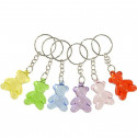 Porte-clés ours en PVC transparent