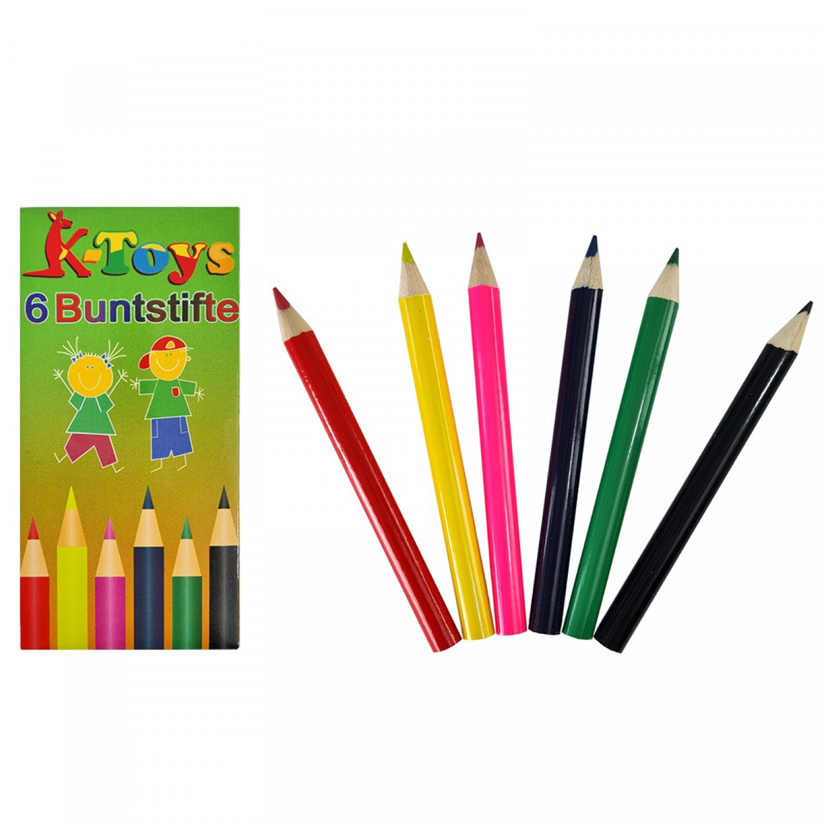 Crayons de couleur dans une boîte en carton