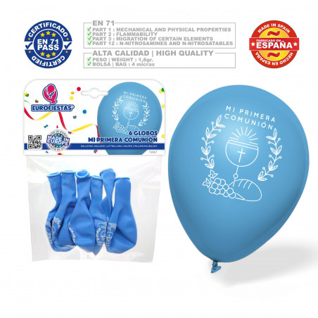 arche ballons bio bleu argent