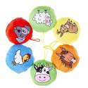 Mini coussin en peluche animaux de la ferme