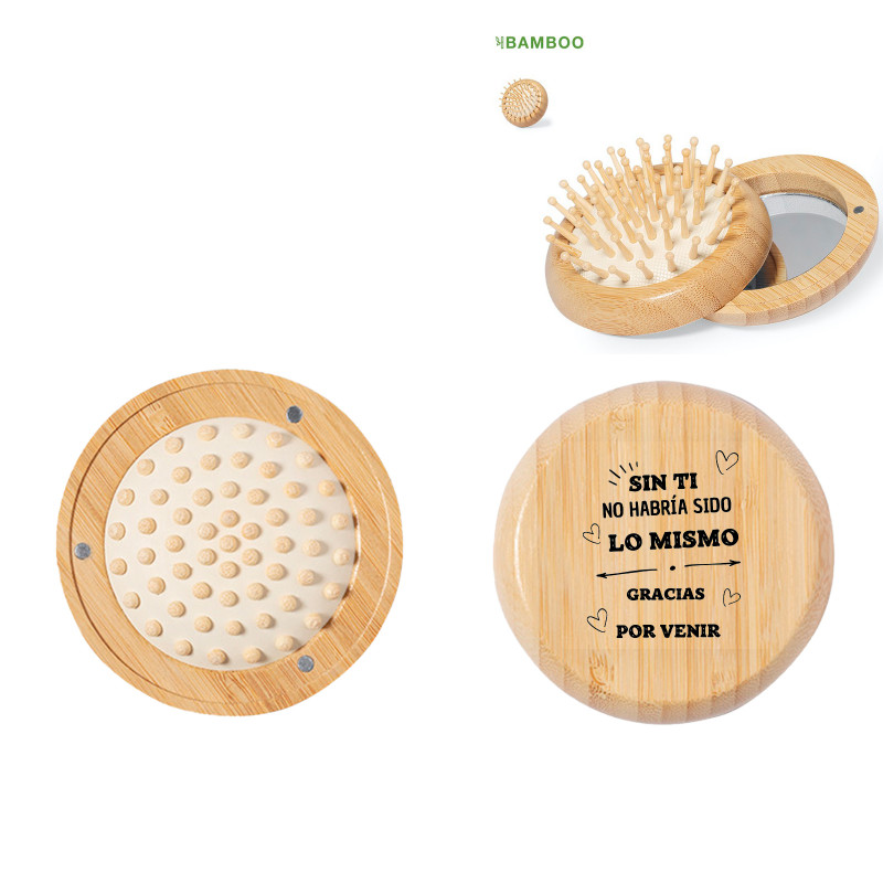 Brosse miroir de poche magnétique personnalisée pour les détails