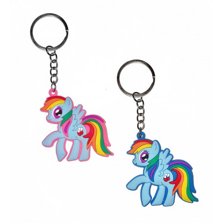 Porte-clés poney coloré dans une enveloppe kraft personnalisée pour plus de détails