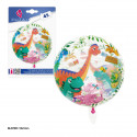 Ballon transparent rond dinosaure pour anniversaire