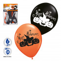 Ballons en latex pour halloween en paquet de 6 unités