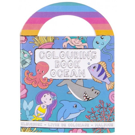 Livre de coloriage avec autocollants et crayons de couleur dans un sac personnalisé pour filles et garçons