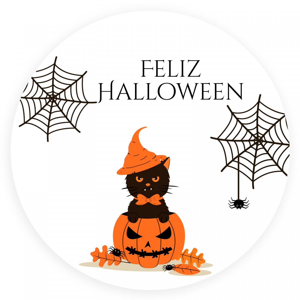 Autocollant happy halloween pour détails 3 cm