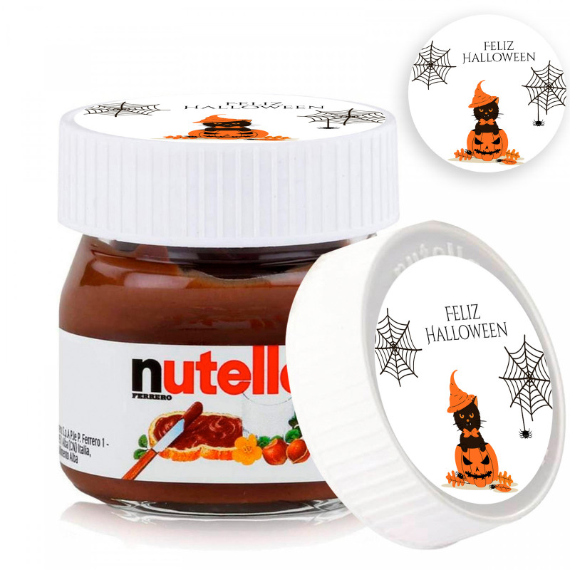 Nutella 25 grammes avec couvercle halloween personnalisé à offrir en cadeau