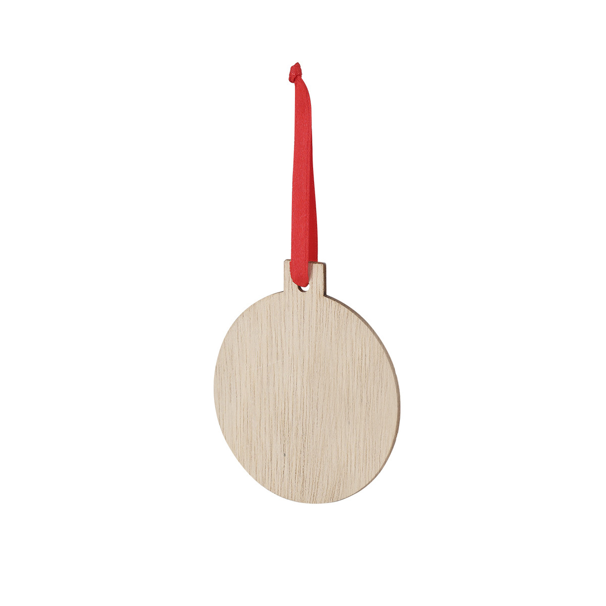 Pendentif en forme de boule de Noël en bois