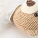 Petit ours en peluche avec autocollant personnalisé à offrir en cadeau de baptême