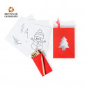 Décorations de noël à colorier avec des crayons de couleur avec autocollant de noël personnalisable pour plus de détails