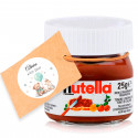 Nutella 25 gr. avec étiquette volante personnalisée pour les détails du baptême