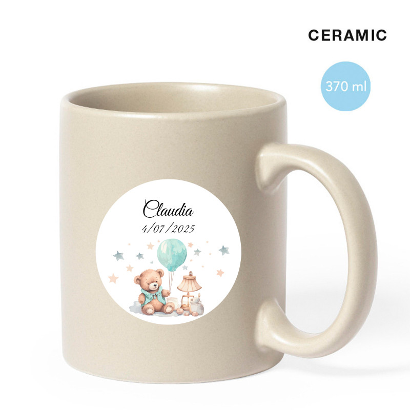 Mug en céramique personnalisé pour les détails du baptême