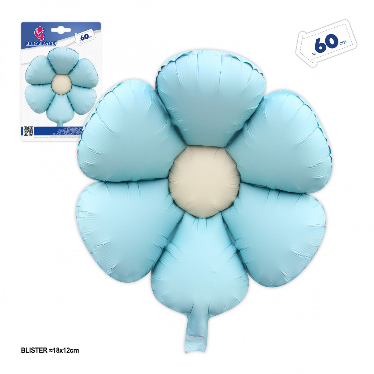 Ballon en forme de fleur bleu clair