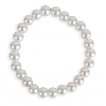 Bracelet de perles blanches pour les invités du mariage