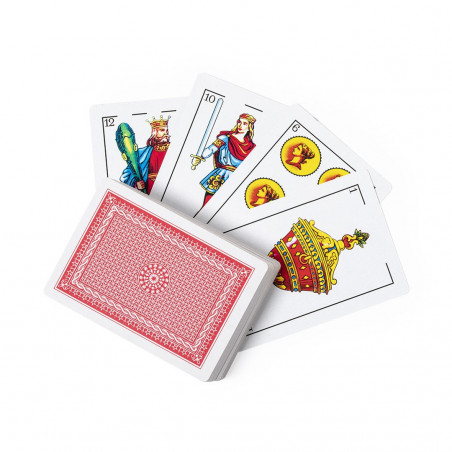 Jeu de cartes espagnol avec enveloppe et autocollant de remerciement à offrir en cadeau