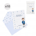 Lot de 10 invitations pour la communion d un garçon