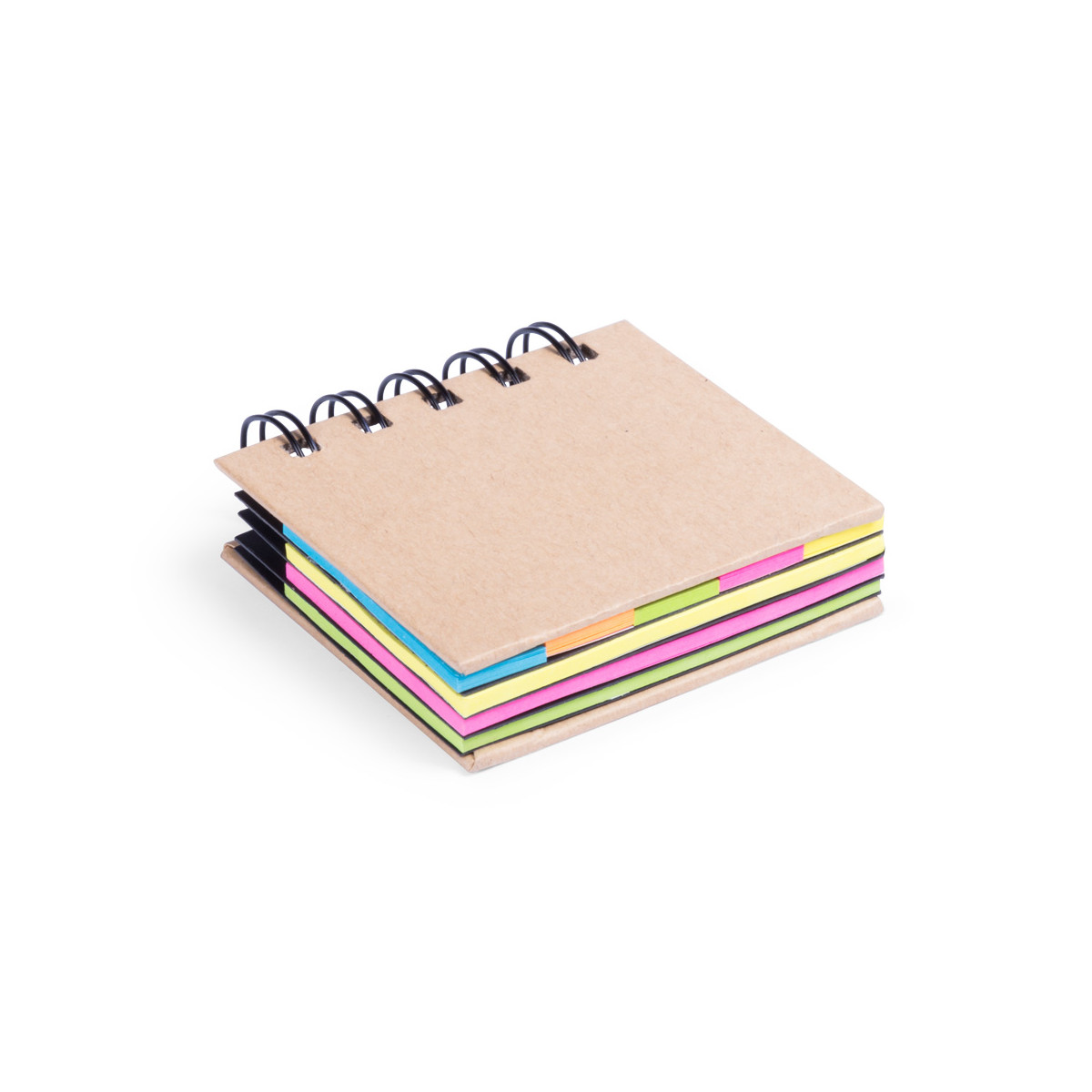 Carnet avec des notes post-it adhésives colorées