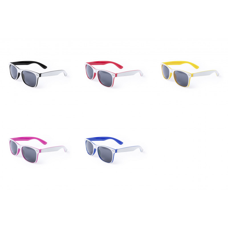 Lunettes de soleil bicolores blanc