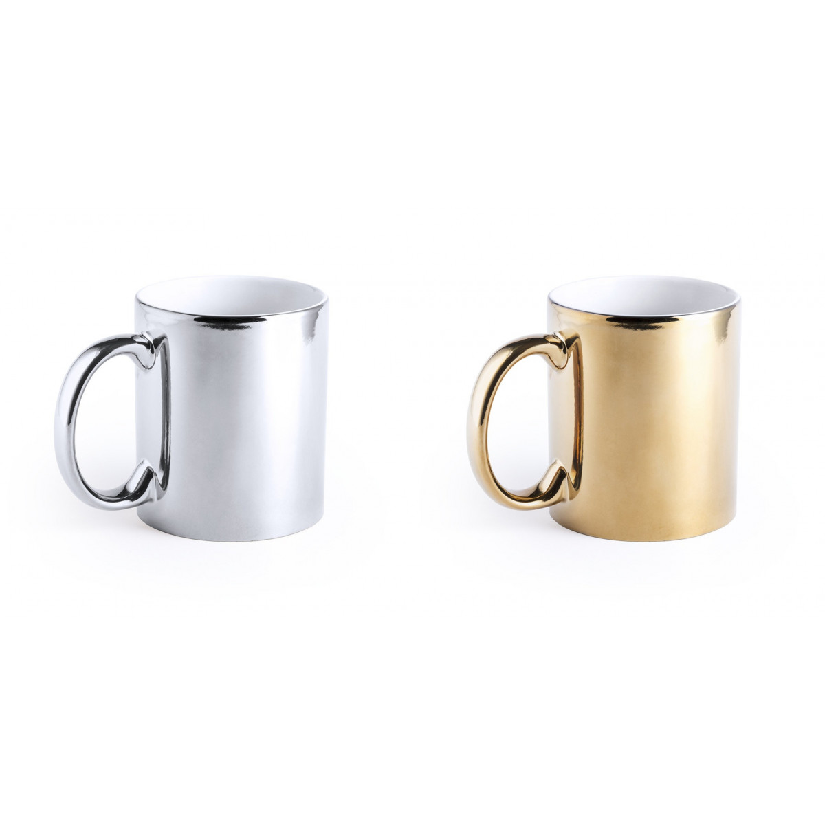 Tasse laser en céramique en argent ou or