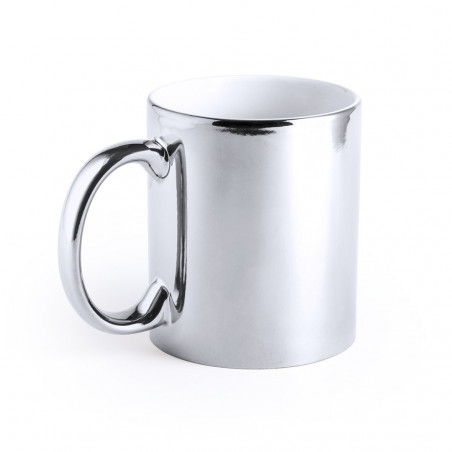 Tasse laser en céramique en argent ou or