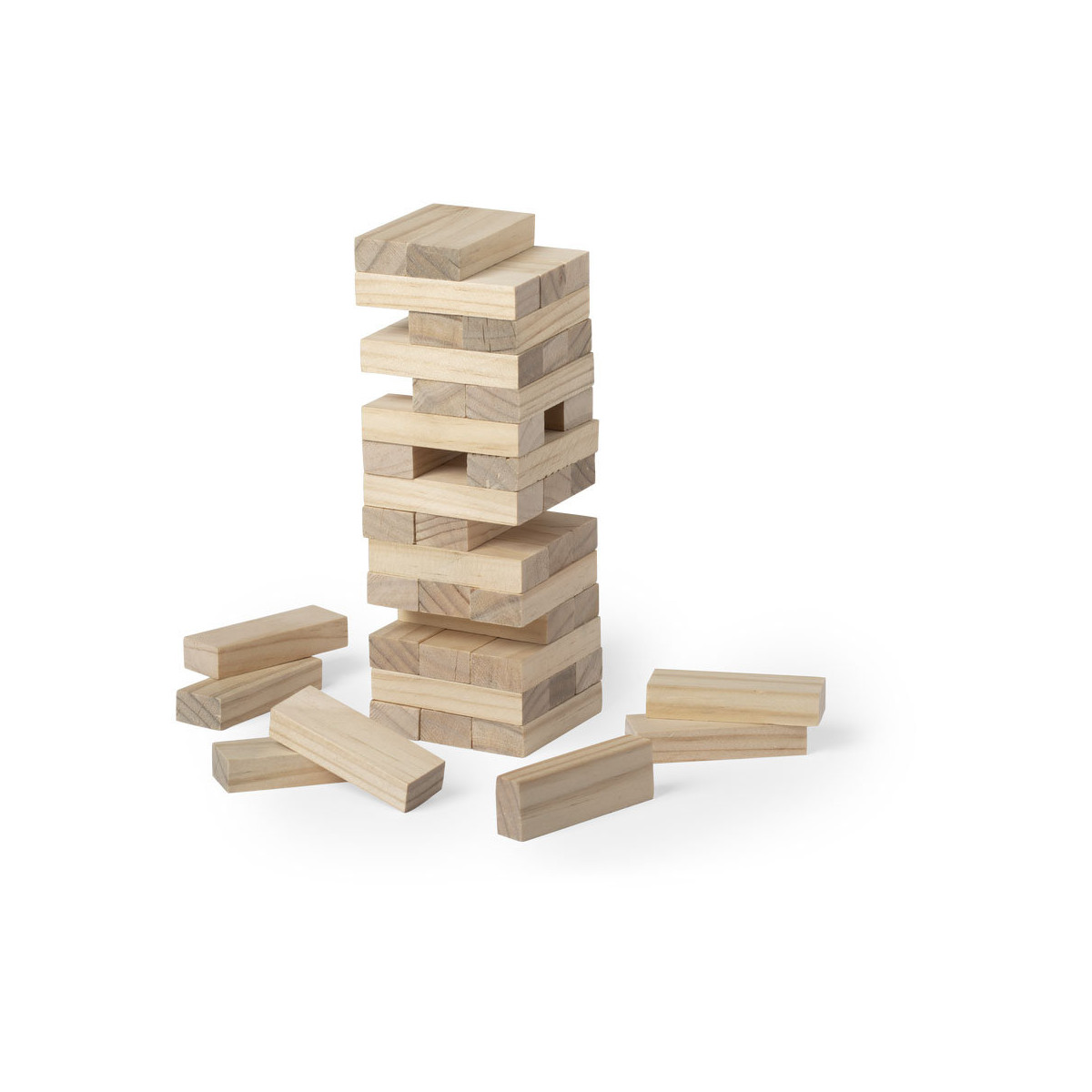 Jeu en bois jenga dans un sac cadeau