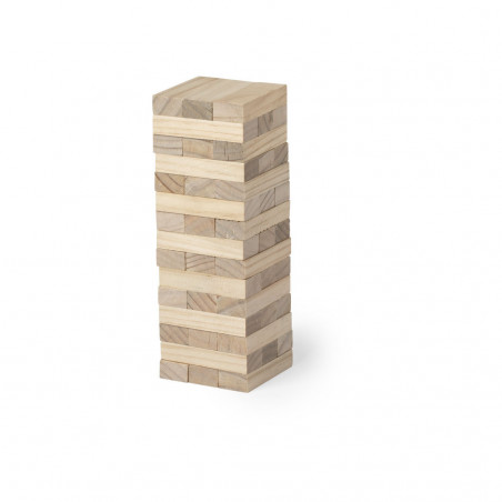 Jeu en bois jenga dans un sac cadeau