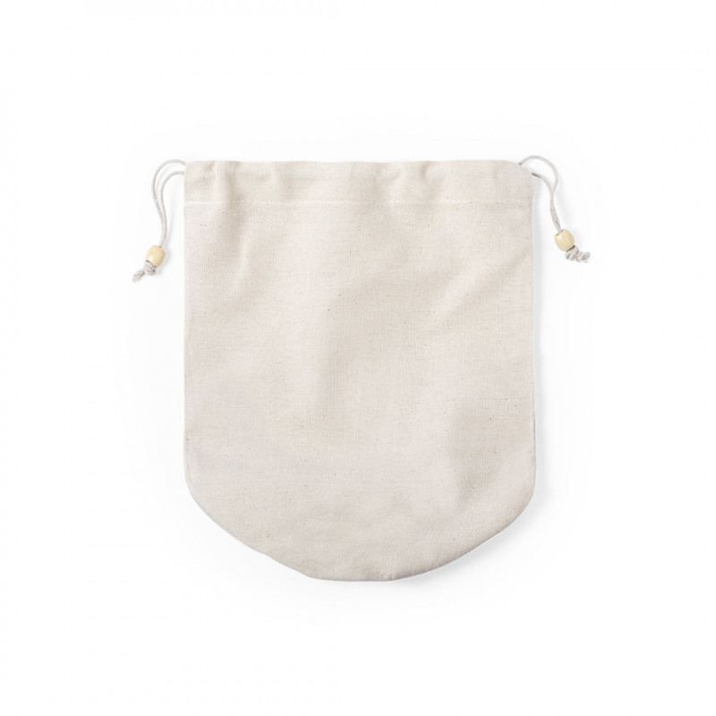 Trousse de toilette en coton avec fermeture en corde écru