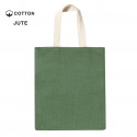 Sac en jute de différentes couleurs et poignées en coton de couleur naturelle à offrir en cadeau