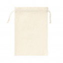 Sac 100% coton blanc taille 30x45 avec fermeture par cordon