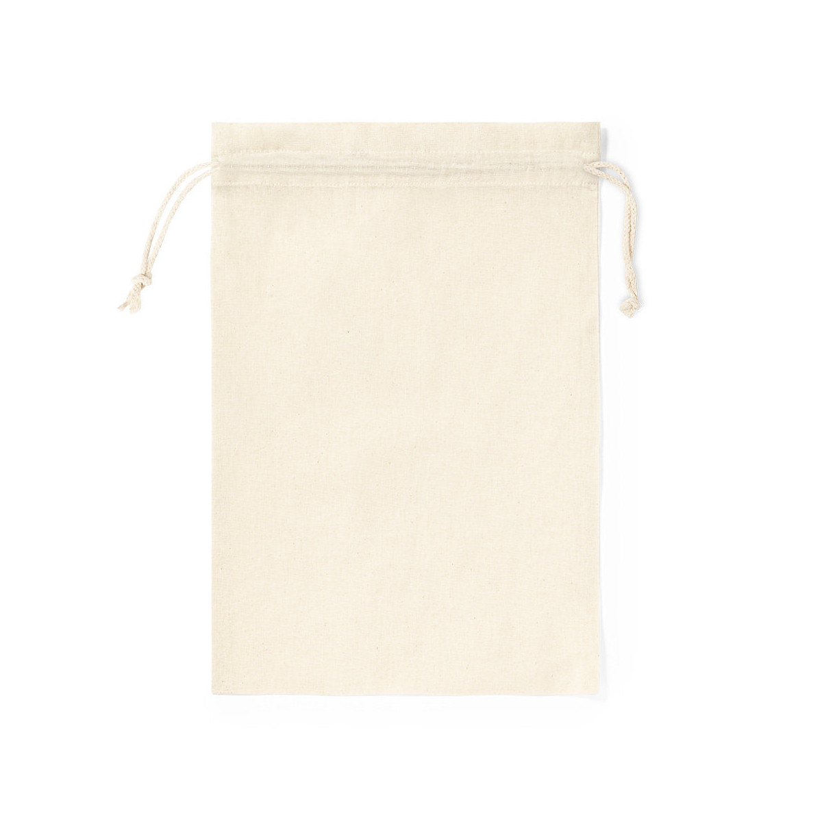 Sac 100% coton blanc taille 30x45 avec fermeture par cordon