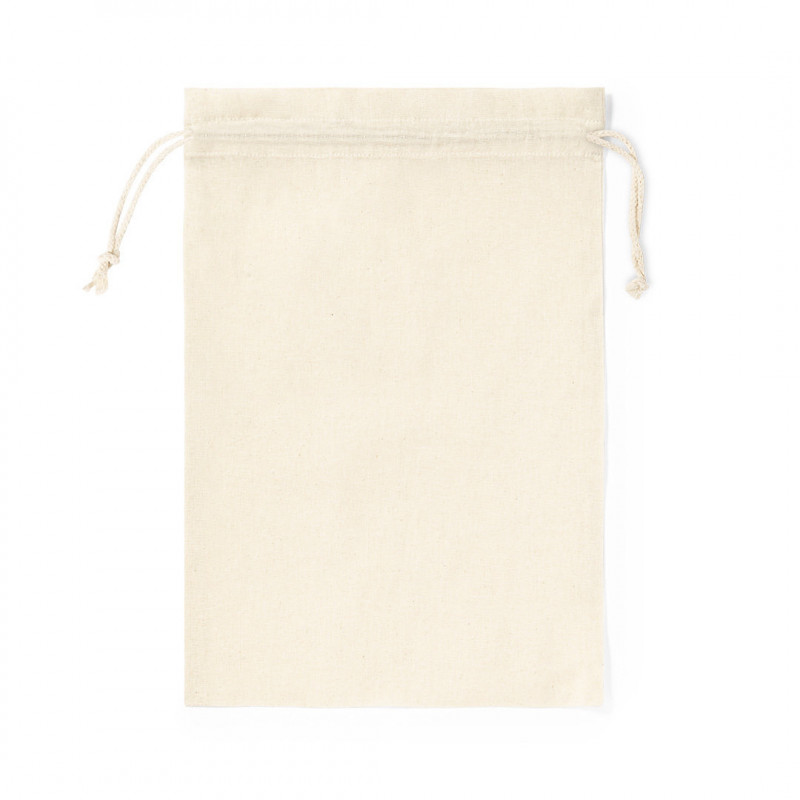 Sac 100% coton blanc taille 30x45 avec fermeture par cordon