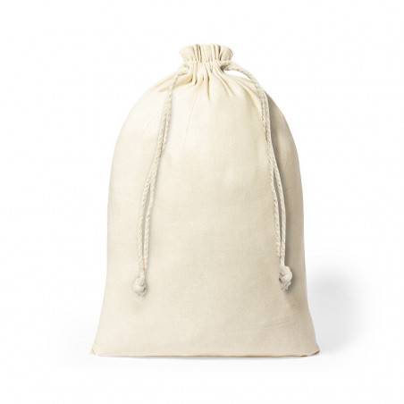 Sac 100% coton blanc taille 30x45 avec fermeture par cordon