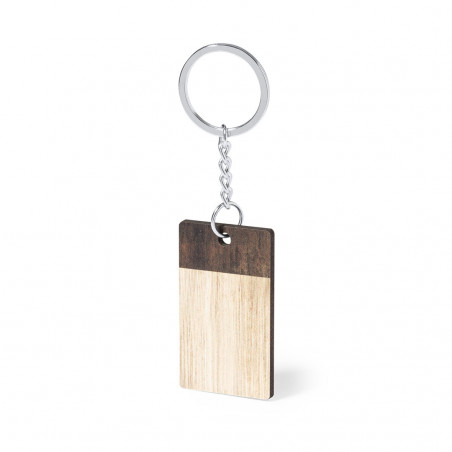 Porte clés rectangulaire en bois