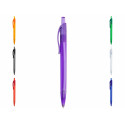 Stylo transparent avec clip de différentes couleurs