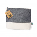 Trousse de toilette bicolore en coton Fairtrade à offrir