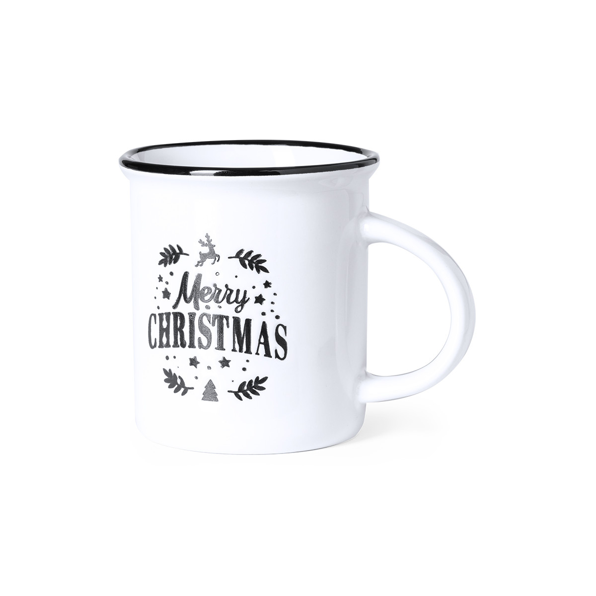 Tasse de noël en céramique blanche